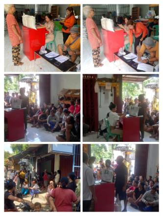 PENYALURAN BANTUAN PANGAN BERAS ALOKASI JUNI-JULI DI DESA BEBETIN